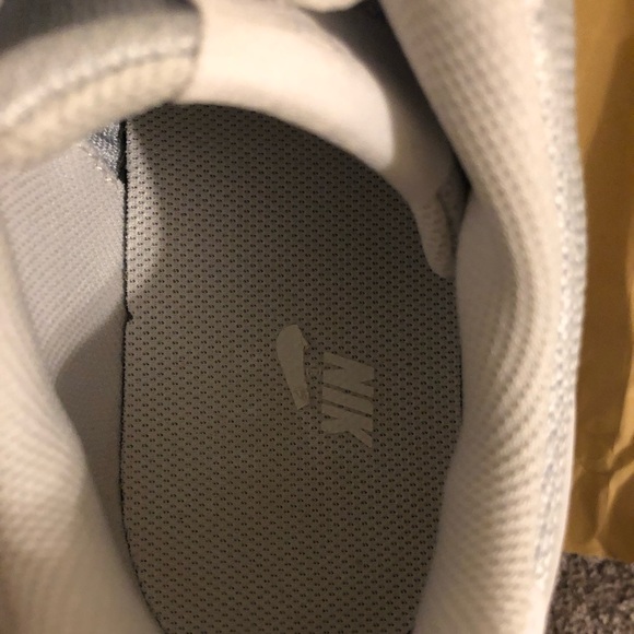 Air Force 1 Flyknit Nike Shoes - White N Grey/Blue - Picture 7 of 8